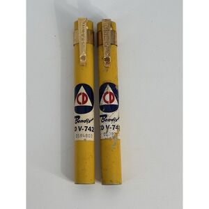 Bendix Civil Defense Radiological Fiber Pocket Dosimeter CD V-742 Pair UNTESTED